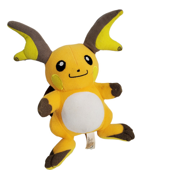 Pokémon Raichu Plush Toy 9" Yellow Stuffed Animal Collectable - Picture 1 of 8